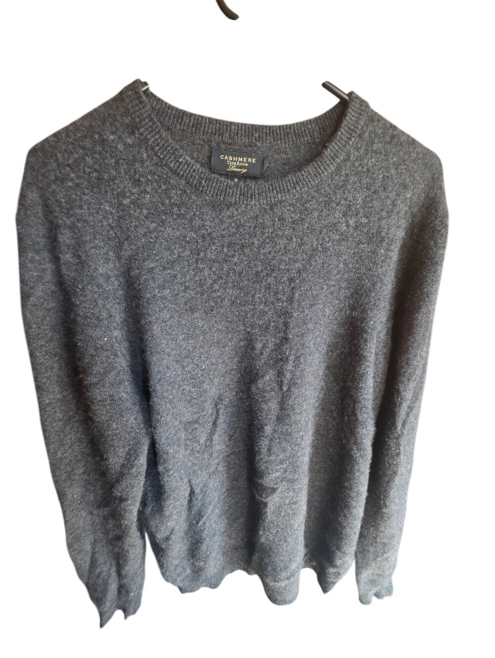 Club Room Women's Cashmere Crewneck Sweater - Charcoal